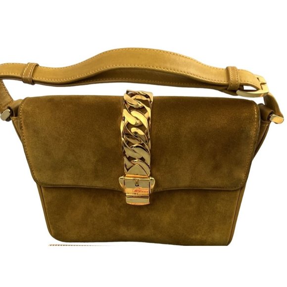 Gucci yellow leather & suede 1975 Sylvie bag in original box - Picture 12 of 13